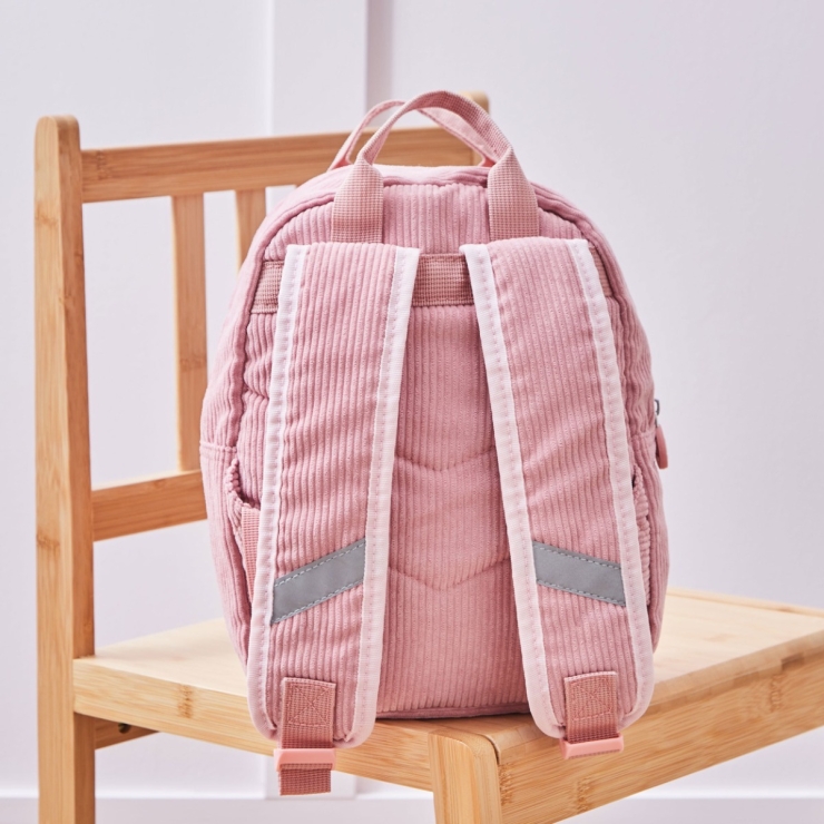 Personalized Frill Seekers Bow Pink Cord Mini Backpack