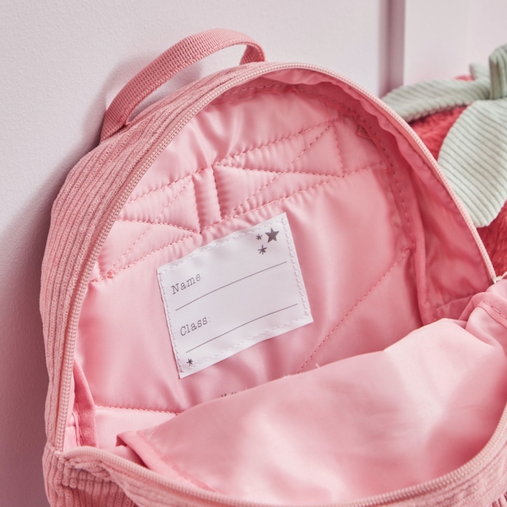 Personalized Bloom & Blossom Pink Mini Cord Backpack