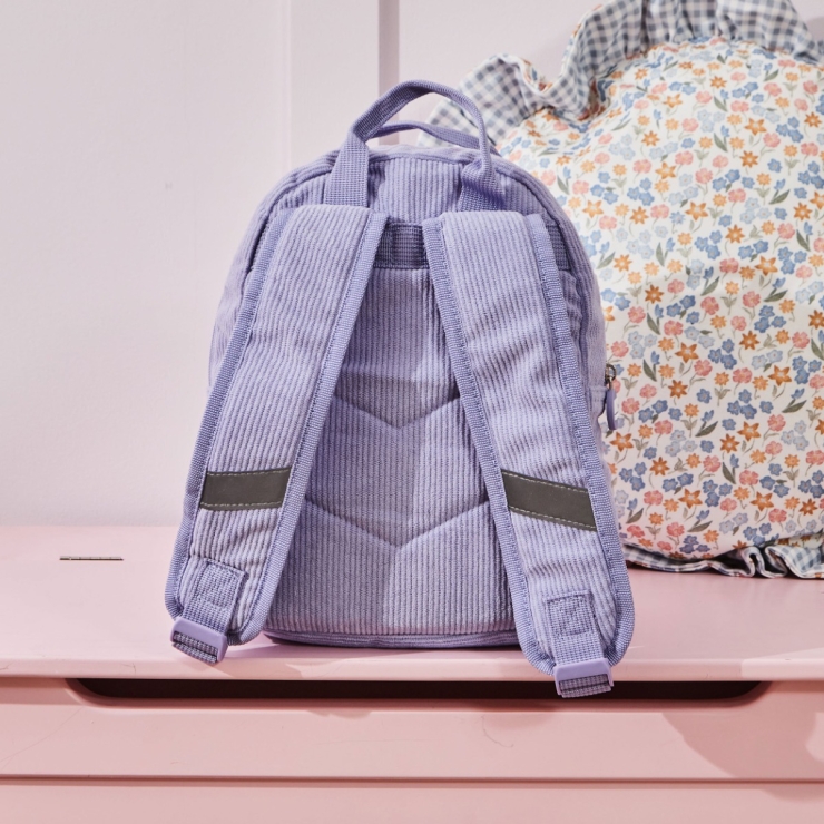 Personalised Blossom & Bloom Lilac Mini Cord Backpack 