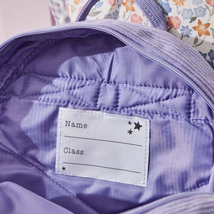 Personalised Blossom & Bloom Lilac Mini Cord Backpack 