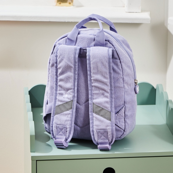 Personalized Pink Heart Lilac Cord Mini Backpack