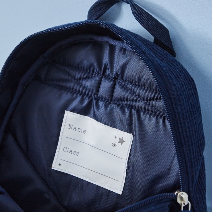 Personalized Navy Cord Tractor Mini Backpack