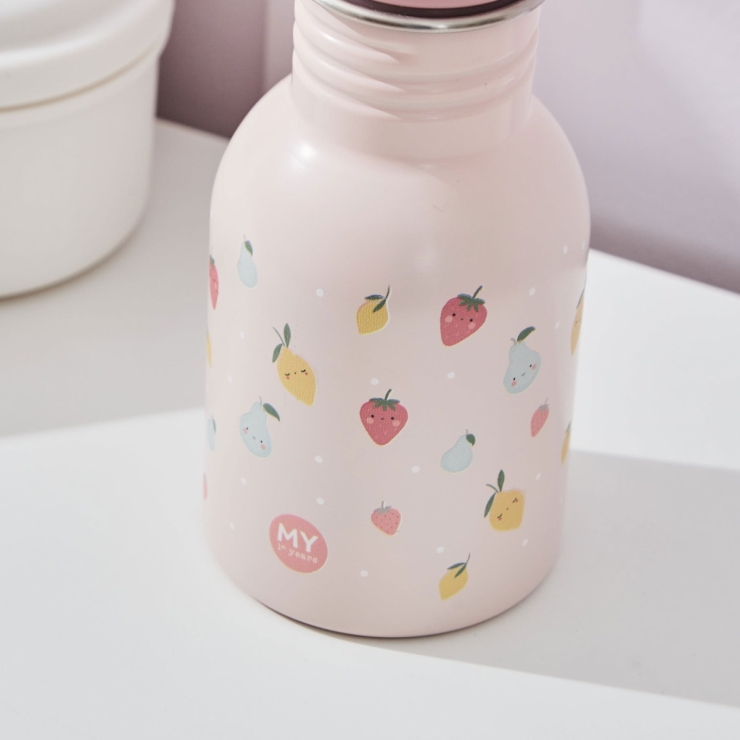 Personalised Bloom & Blossom Pink Water Bottle