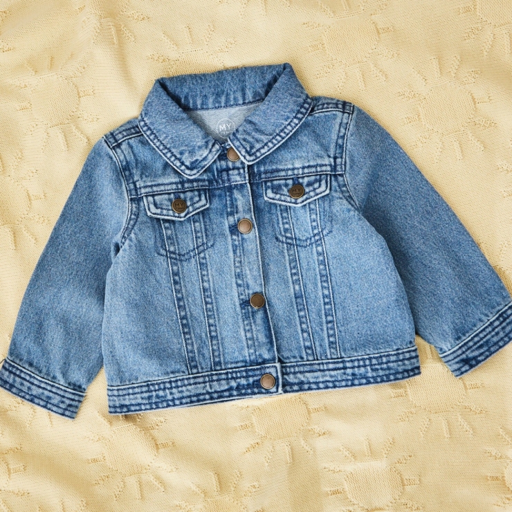 Personalized Yellow Flower Wreath Denim Jacket