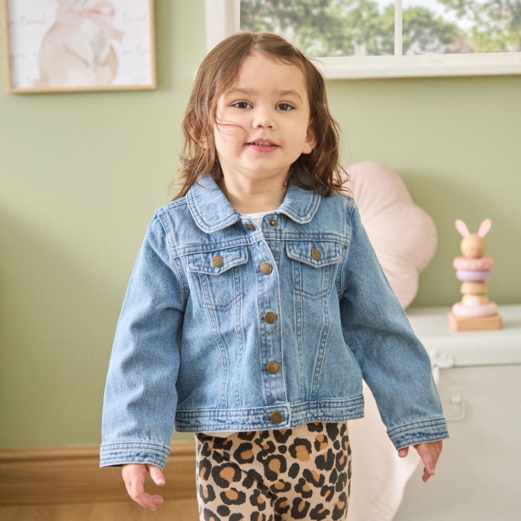 Personalized Yellow Flower Wreath Denim Jacket