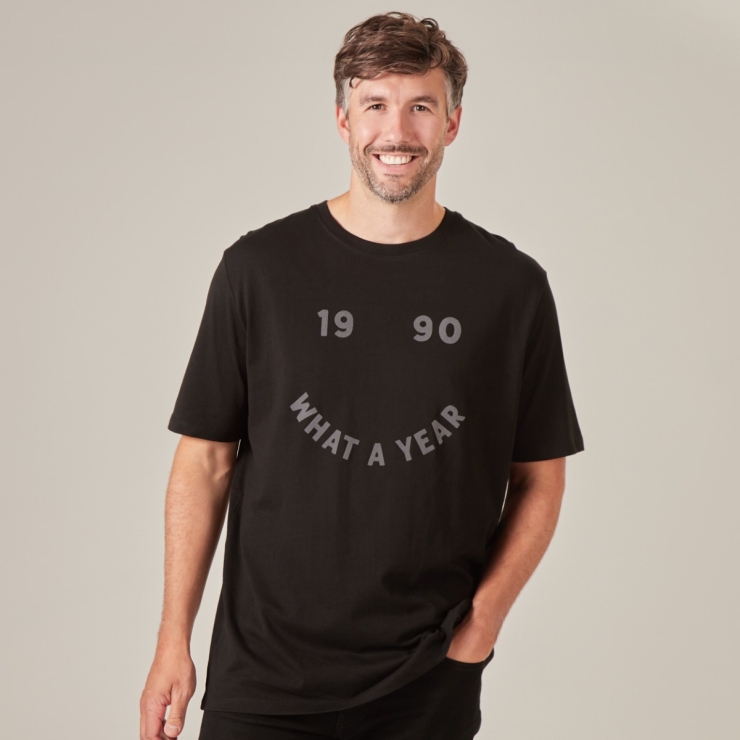 Personalised Men's Black What a Year T-Shirt