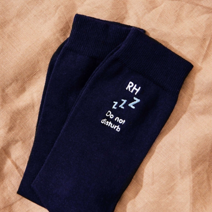 Personalised Sleep Navy Socks