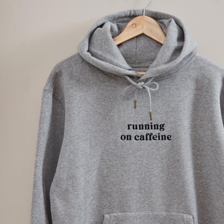 Personalised Grey Slogan Hoodie