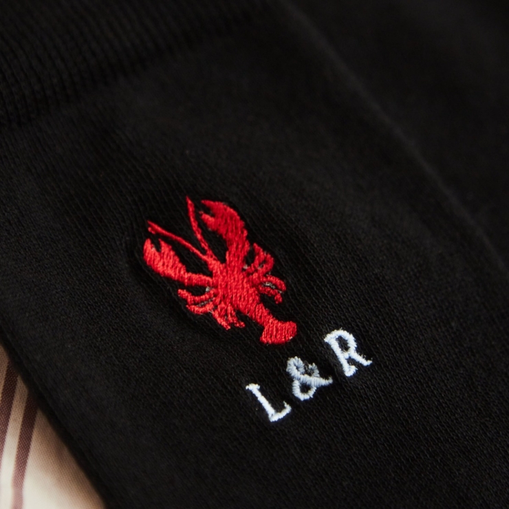 Personalised Embroidered Lobster Logo Socks 