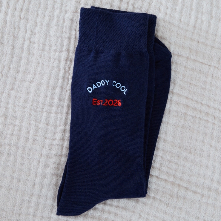 Personalised Daddy Cool Navy Socks
