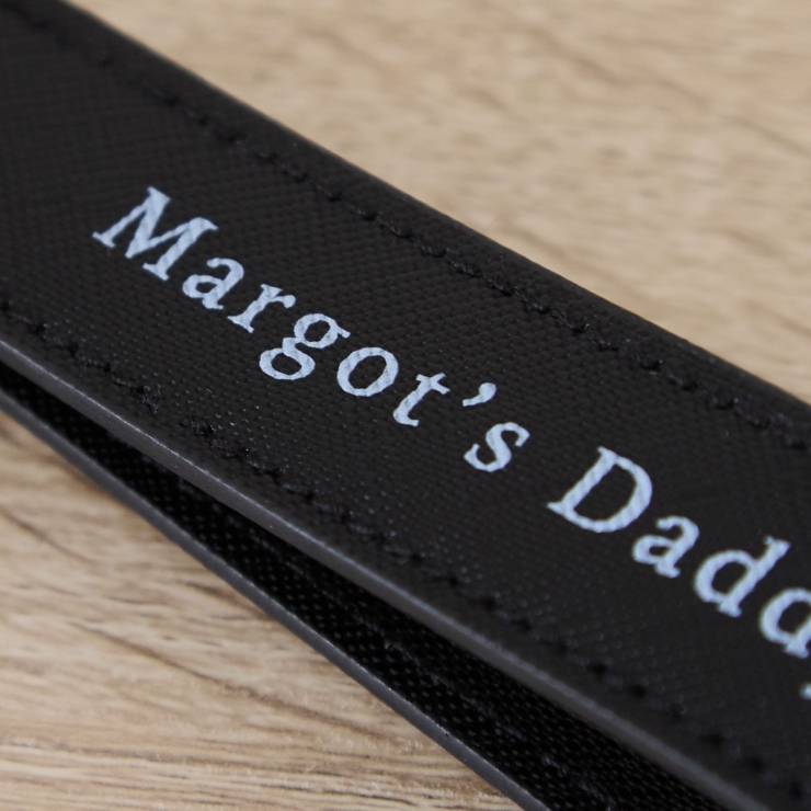 Personalised Daddy Keyring in Black