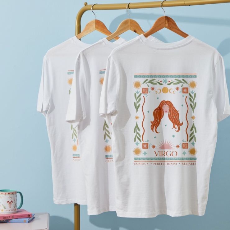 Personalised Zodiac Sign T-Shirt by Made Yours
