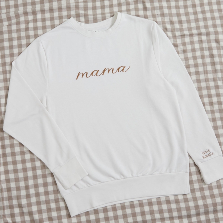 Personalised White Mama Sweatshirt