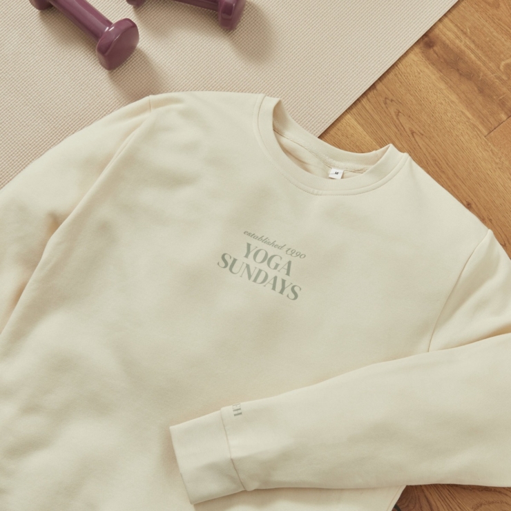 Personalised Cream Wellness Sweatshirt