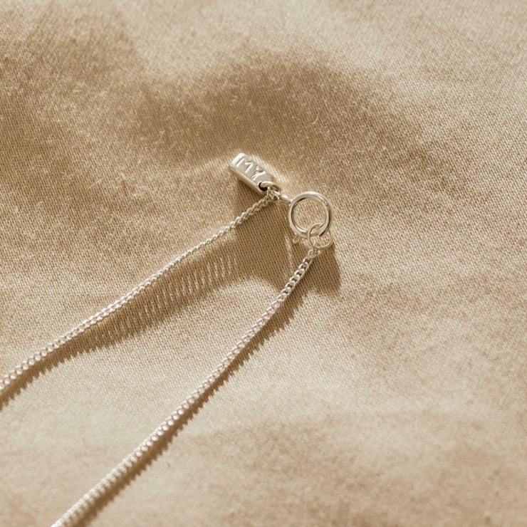 Personalised Retro Sterling Silver Disc Necklace