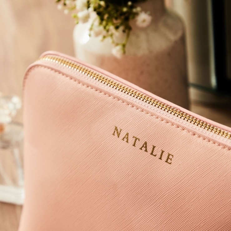 Personalised Large Pink Make-Up Bag