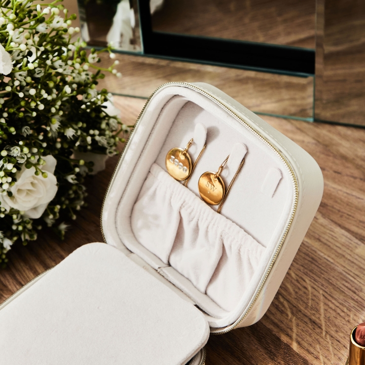Personalised White Bridal Jewellery Box