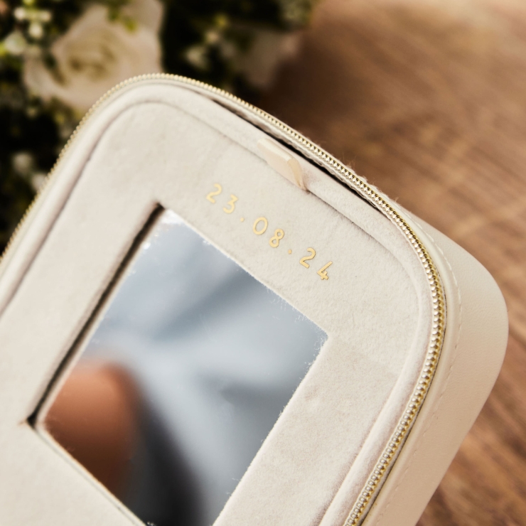 Personalised White Bridal Jewellery Box