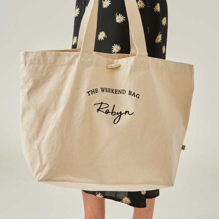 Personalised Canvas Beach Tote Bag