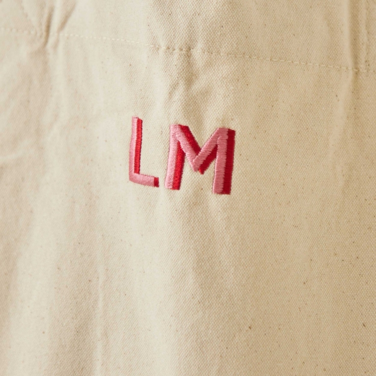 Personalised Red Initial Canvas Tote Bag by Made Yours