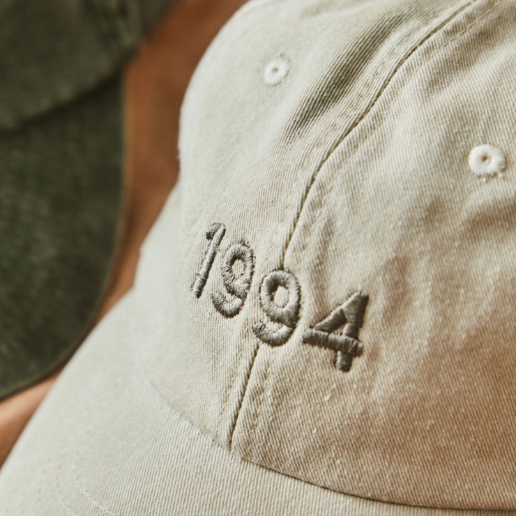 Personalised Birth Year Cap in Natural by Made Yours