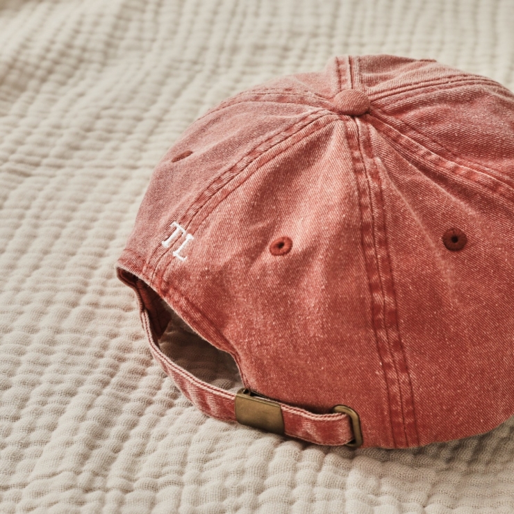 Personalised Rust Vintage Font Adult Baseball Cap