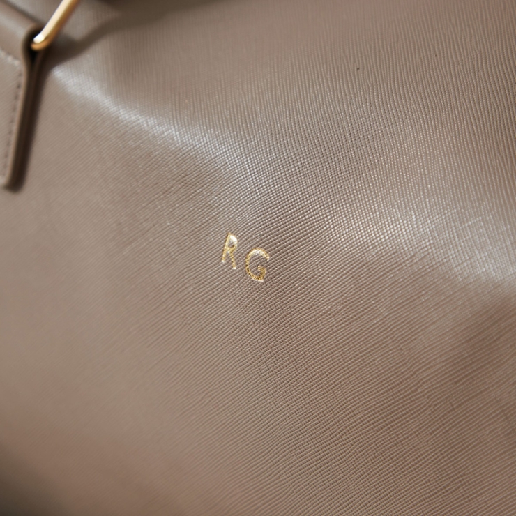 Personalised Weekend Holdall Bag in Taupe by Made Yours