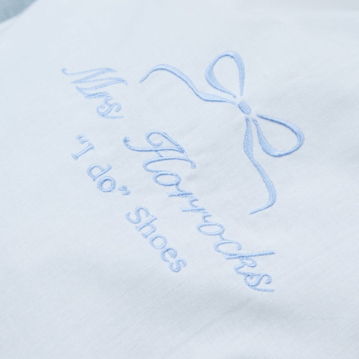 Personalised 'I Do' Shoes Dust bag for the Bride