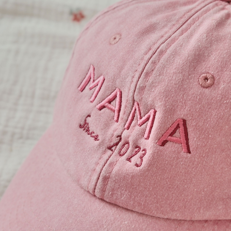 Personalised Adults Mama Vintage Pink Cap