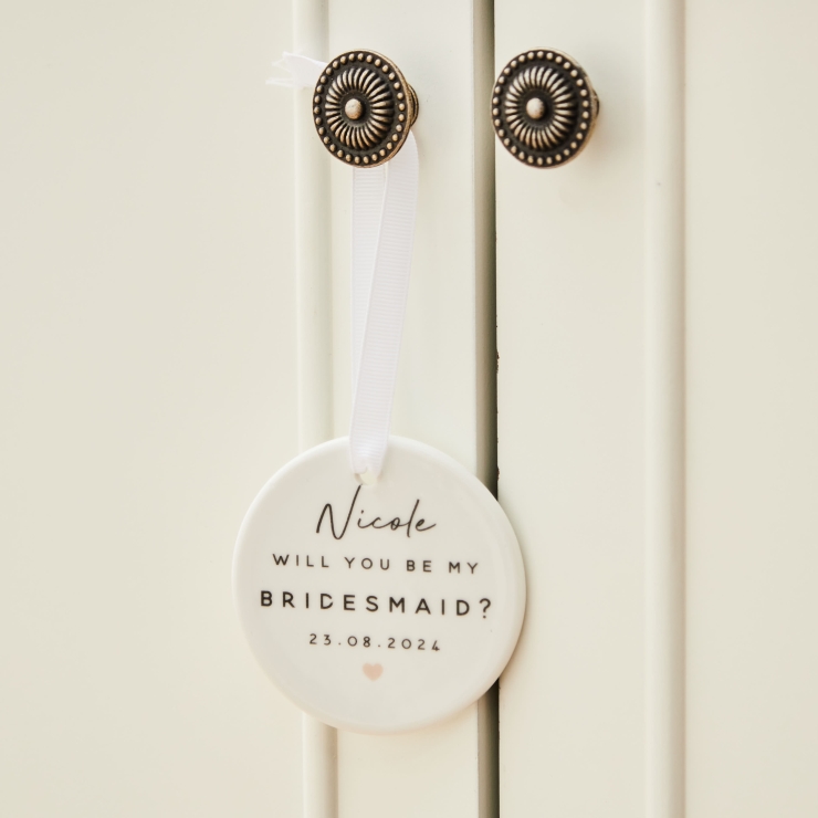 Personalised Will You Be My Bridesmaid? Simple Decoration