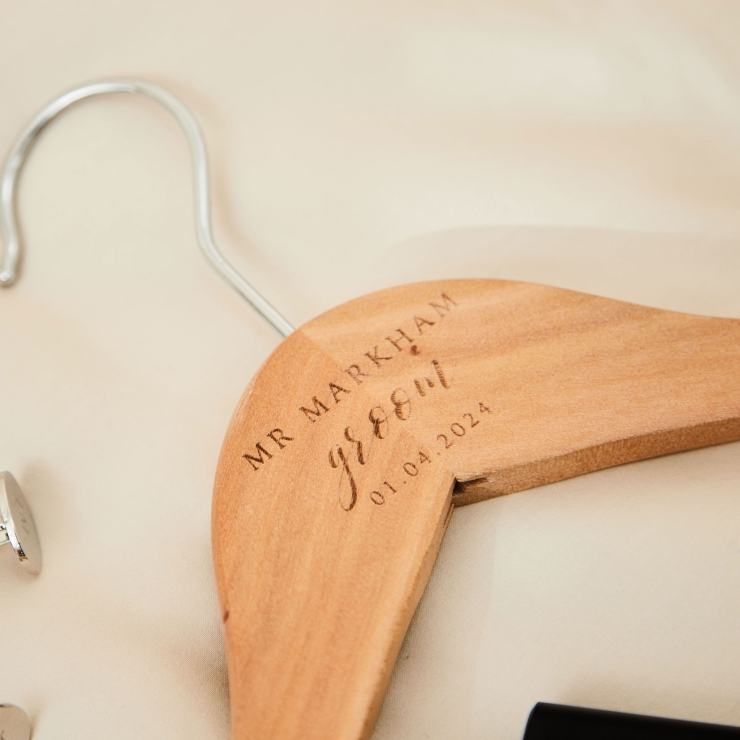 Personalised Groom Wooden Hanger