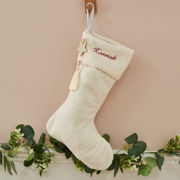Personalised Vintage Boucle Stocking