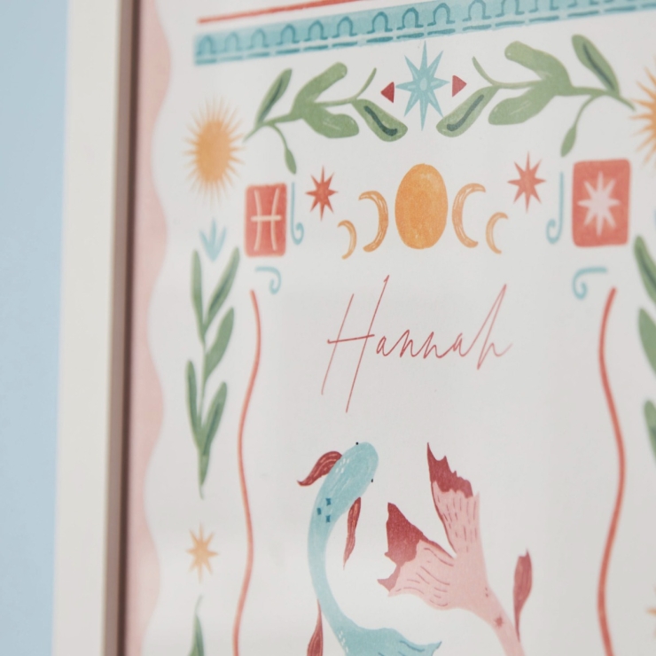 Personalised Zodiac Sign Framed Wall Print