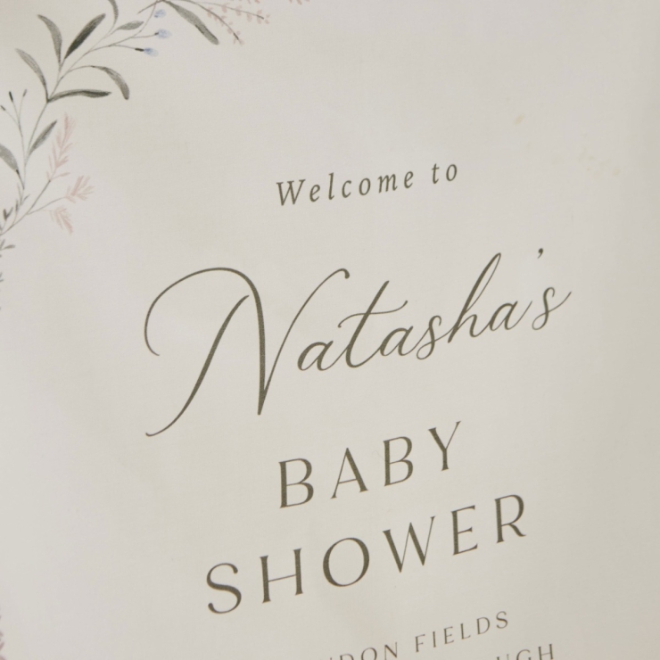 Personalised Baby Shower Welcome Sign by Made Yours