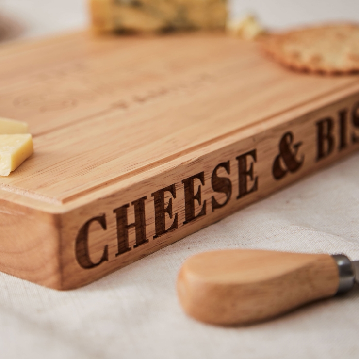 Personalised Family Name Wooden Cheese Board