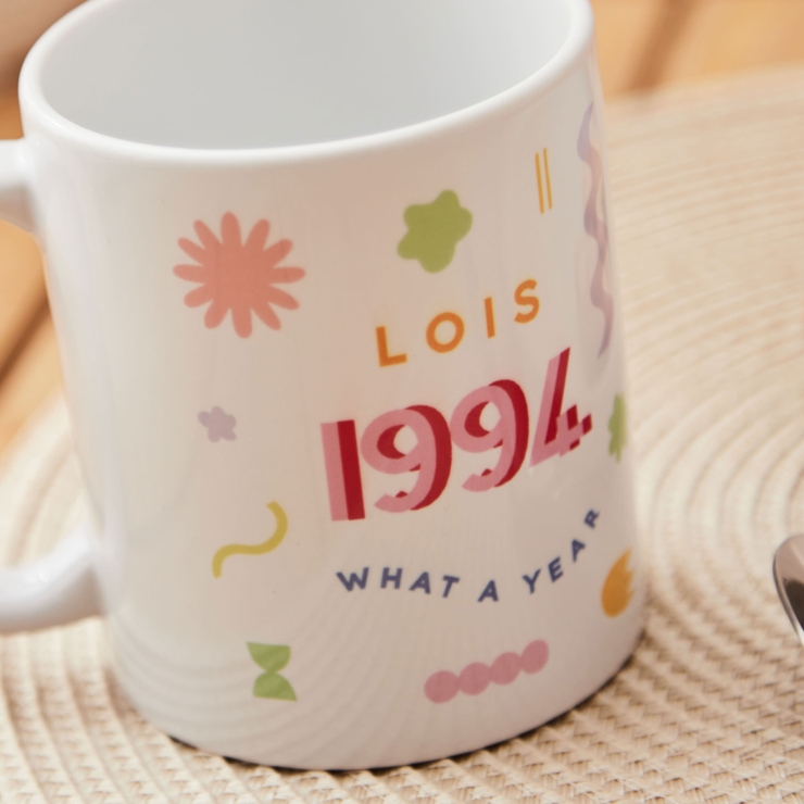 Personalised What a Year Pattern Mug