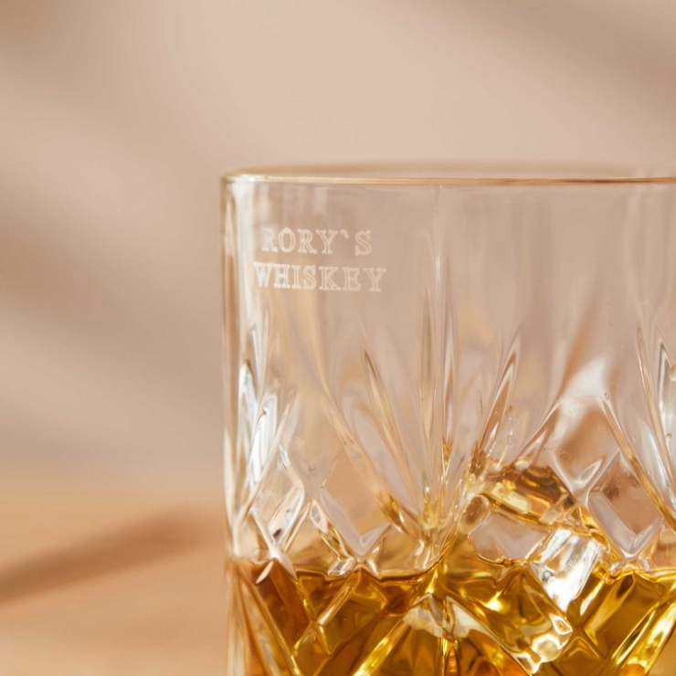 Personalised Crystal Whiskey Tumbler by Made Yours