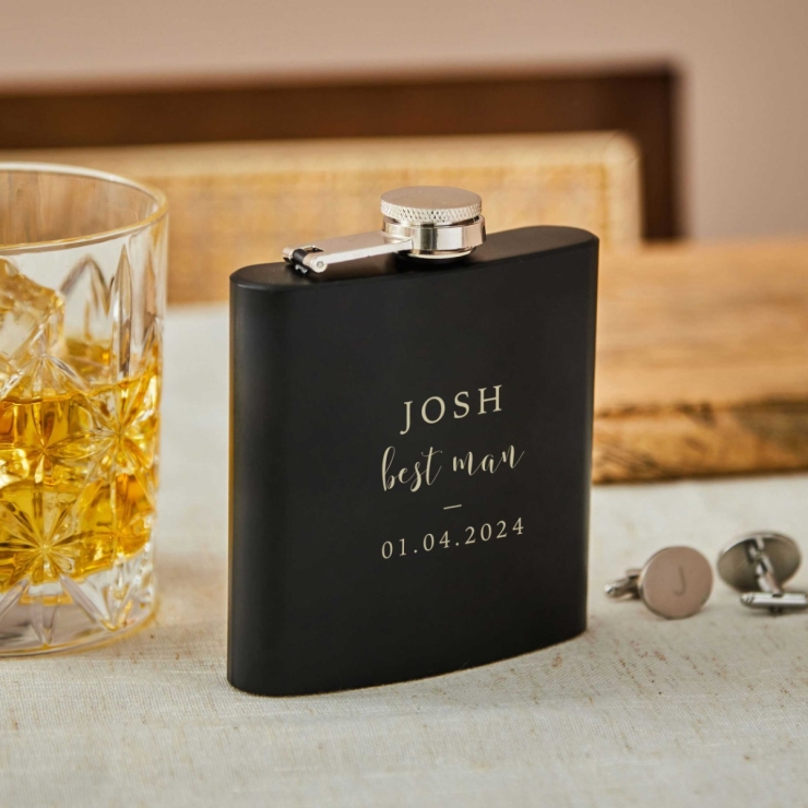 Personalised Wedding Hip Flask