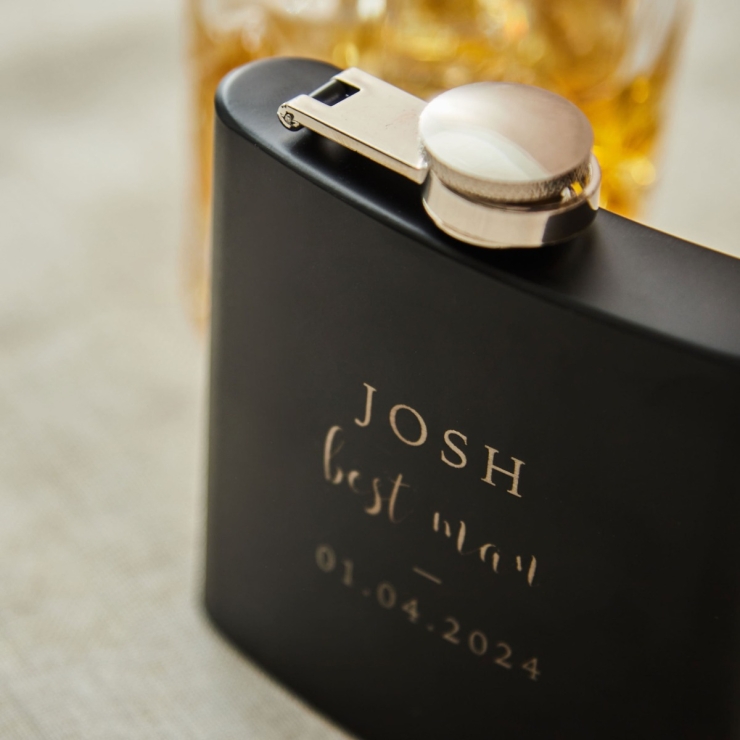 Personalised Wedding Hip Flask