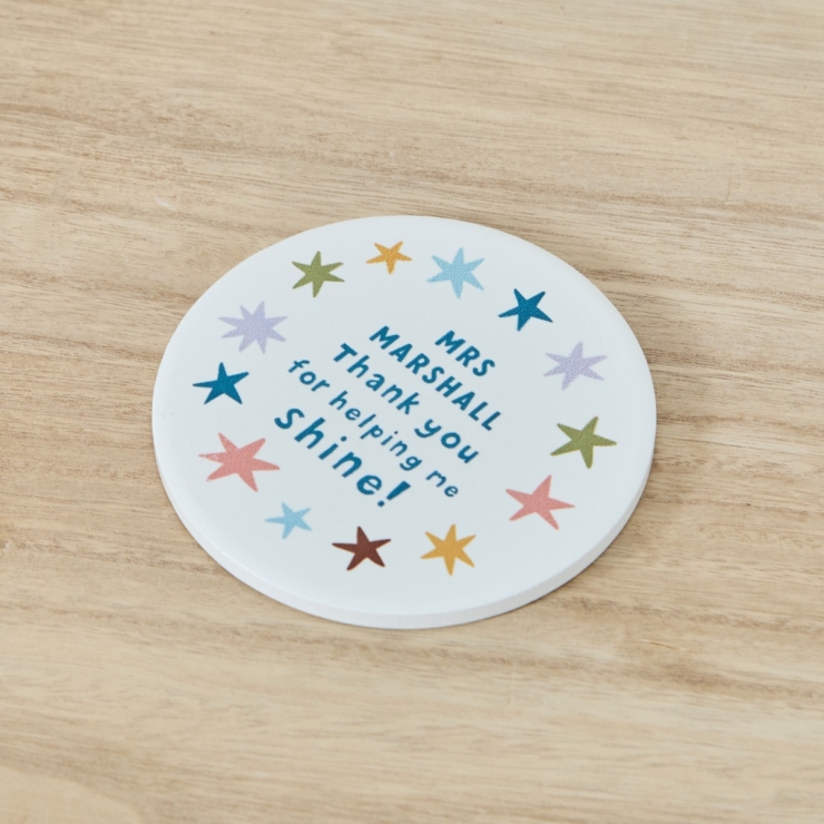 Personalised Thank You Teacher Coaster