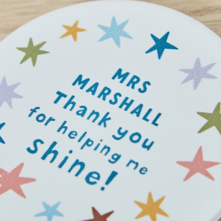 Personalised Thank You Teacher Coaster