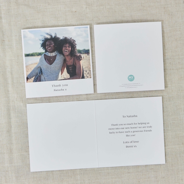 Personalised Large Single Square Photo Card
