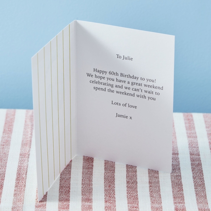 Personalised Modern Milestone 60th Birthday Card