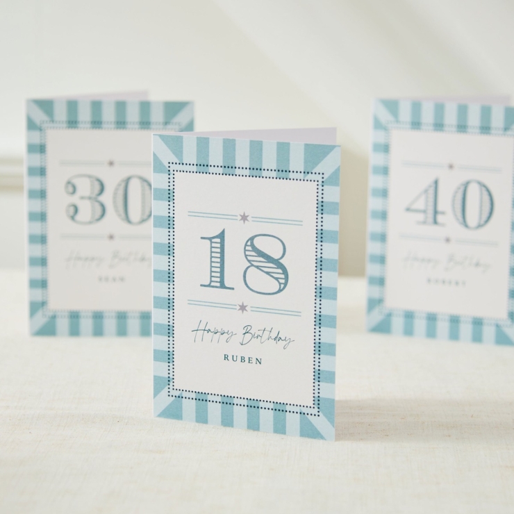 Personalised Classic Milestone Birthday Card