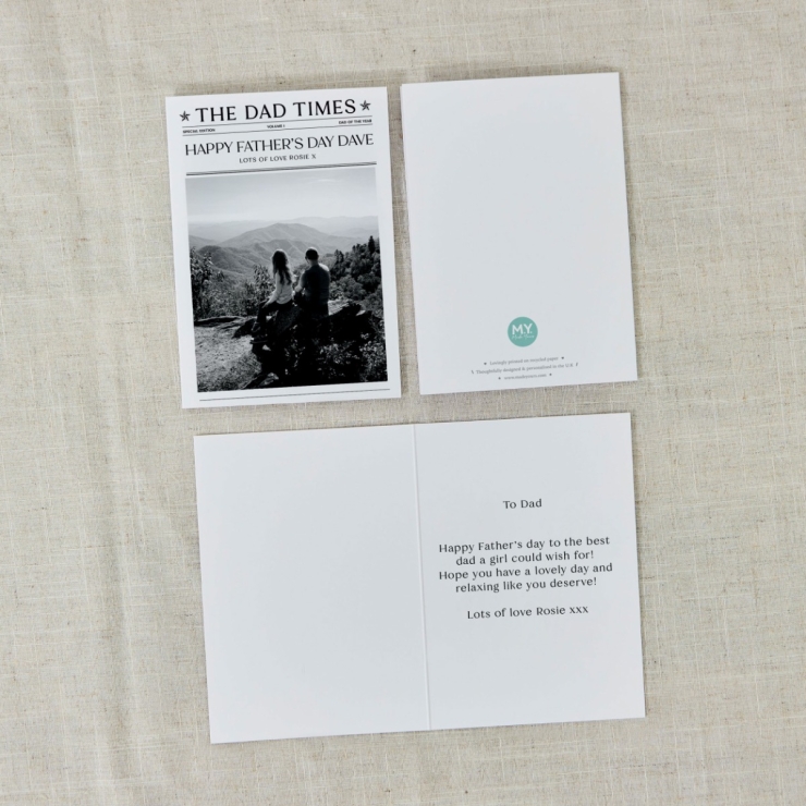 Personalised The Dad Times Father's Day Photo Card