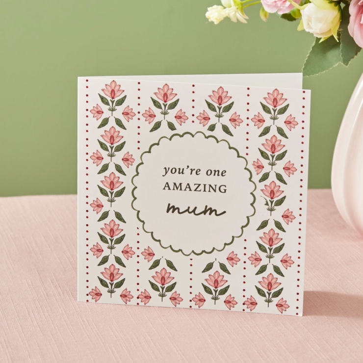 Personalised One Amazing Mum Greeting Card