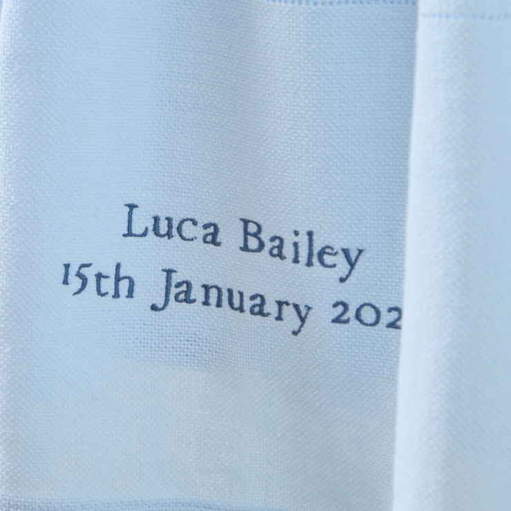 Personalized Blue Cellular Baby Blanket