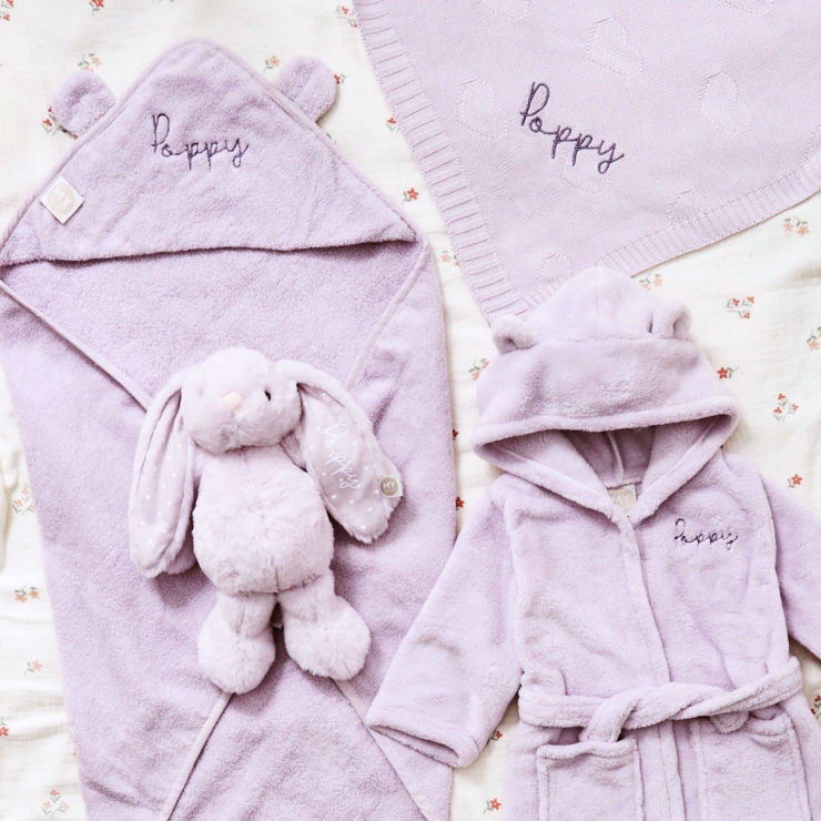 Personalised Lush Lavender Bedtime Baby Essentials Gift Set 