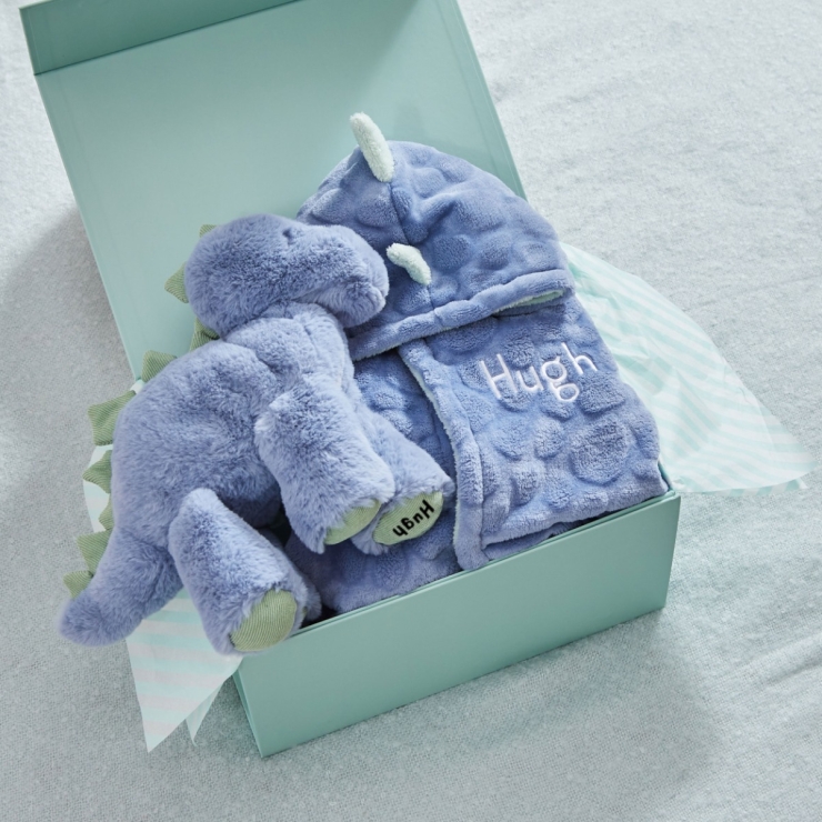 Personalised Dino Snuggle & Cuddle Gift Set 