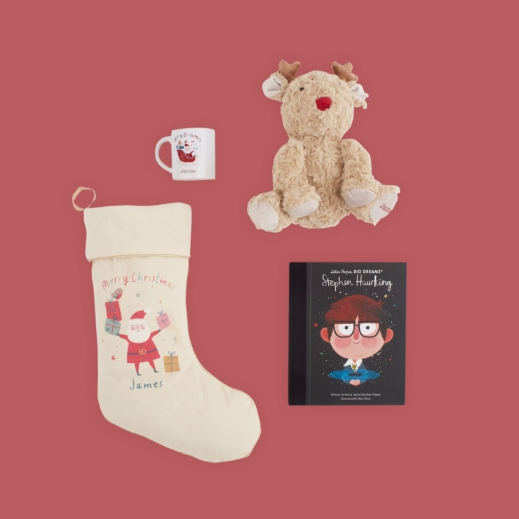 Personalised Red Stocking Gift Set